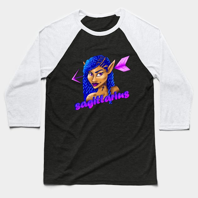 Sagittarius Baseball T-Shirt by PointNWink Productions